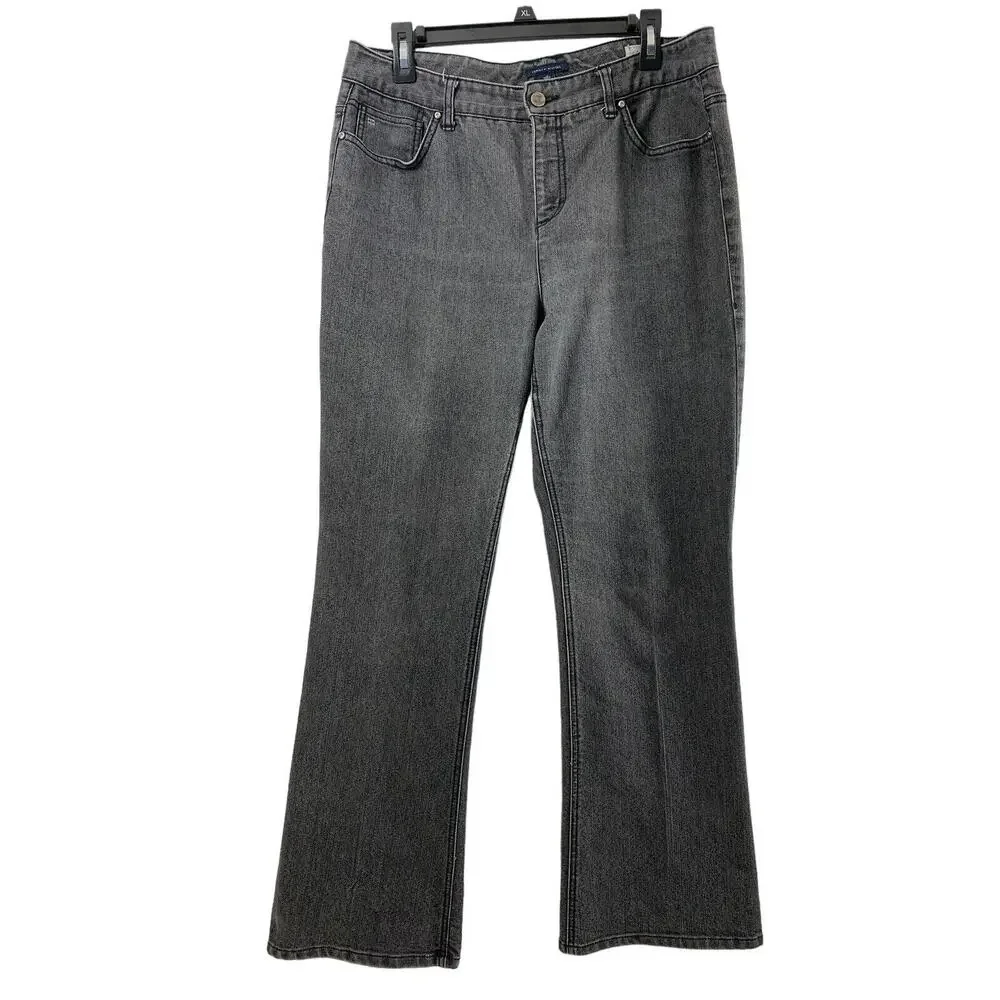 Tommy Hilfiger Jeans Womens Size 14 American Hope Bootcut Light Wash Black Denim